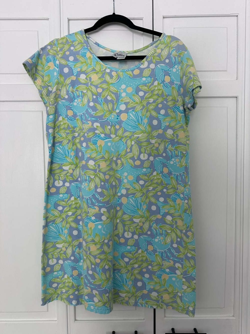 Lilly Pulitzer Green & Blue Floral Shift Dress